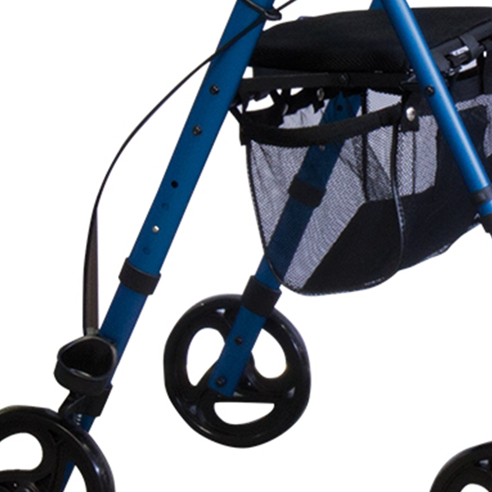 Rollator Walkers - Intermed Vienna Folding Rollator Walker With 4 Wheels, Brakes, And Height-adjustable Seat