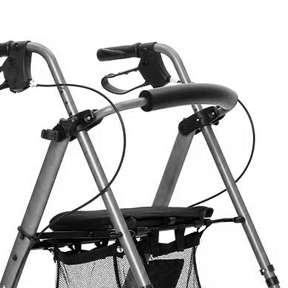 Rollator Walkers - Intermed Vienna Folding Rollator Walker With 4 Wheels, Brakes, And Height-adjustable Seat
