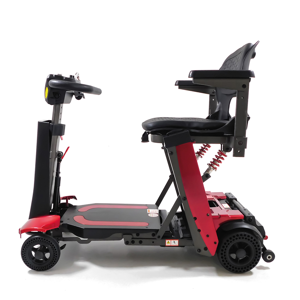 Scooters for the disabled - Intermed Smarty Folding Electric Scooter For The Elderly, 4 Wheels, Red