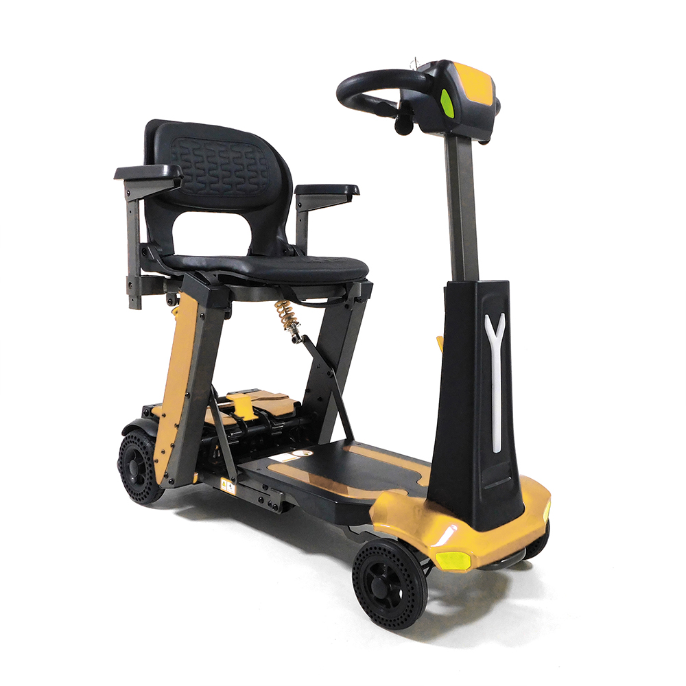 Scooters for the disabled - Intermed Smarty Folding Electric Scooter For The Elderly, 4 Wheels, Yellow
