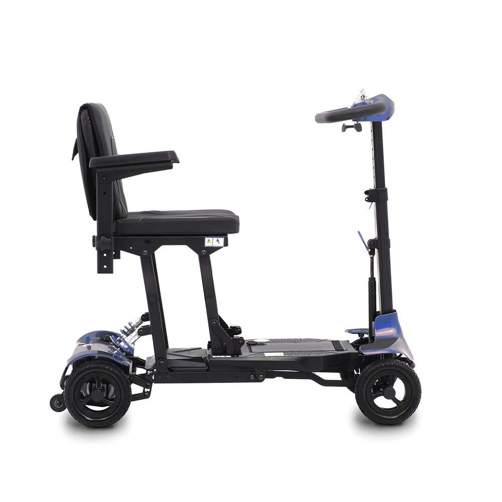 Scooters for the disabled - Intermed Regular Blue Folding Electric 4-wheel Scooter For The Elderly And Disabled