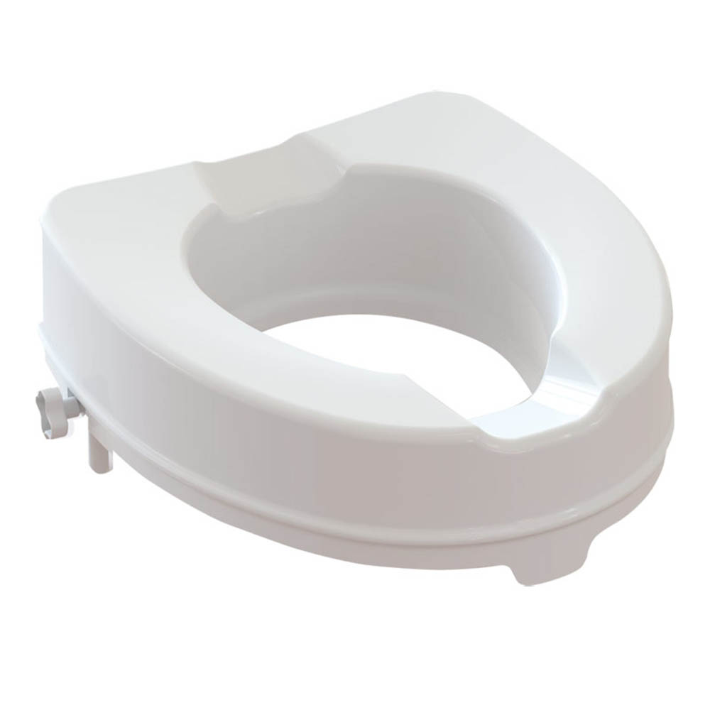Risers for toilet bowls - Intermed Anatomical Toilet Seat Raiser With Side Fixings H 10cm