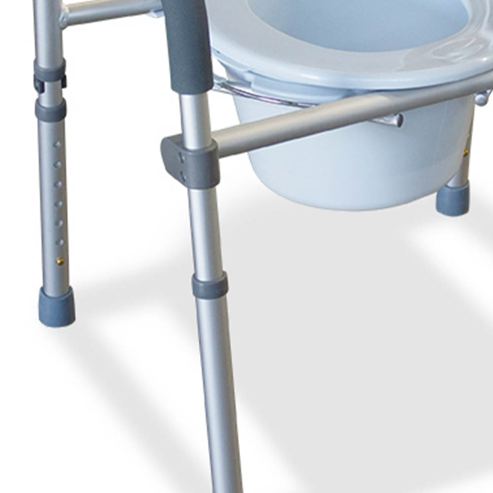 Sedie wc e doccia - Intermed Sedia Comoda Wc Pieghevole In Alluminio 4 In 1