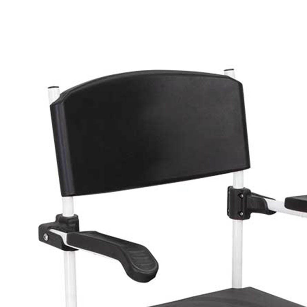 Toilet and shower chairs - Intermed Shower Chair With Removable Toilet In Aluminum With Wheels