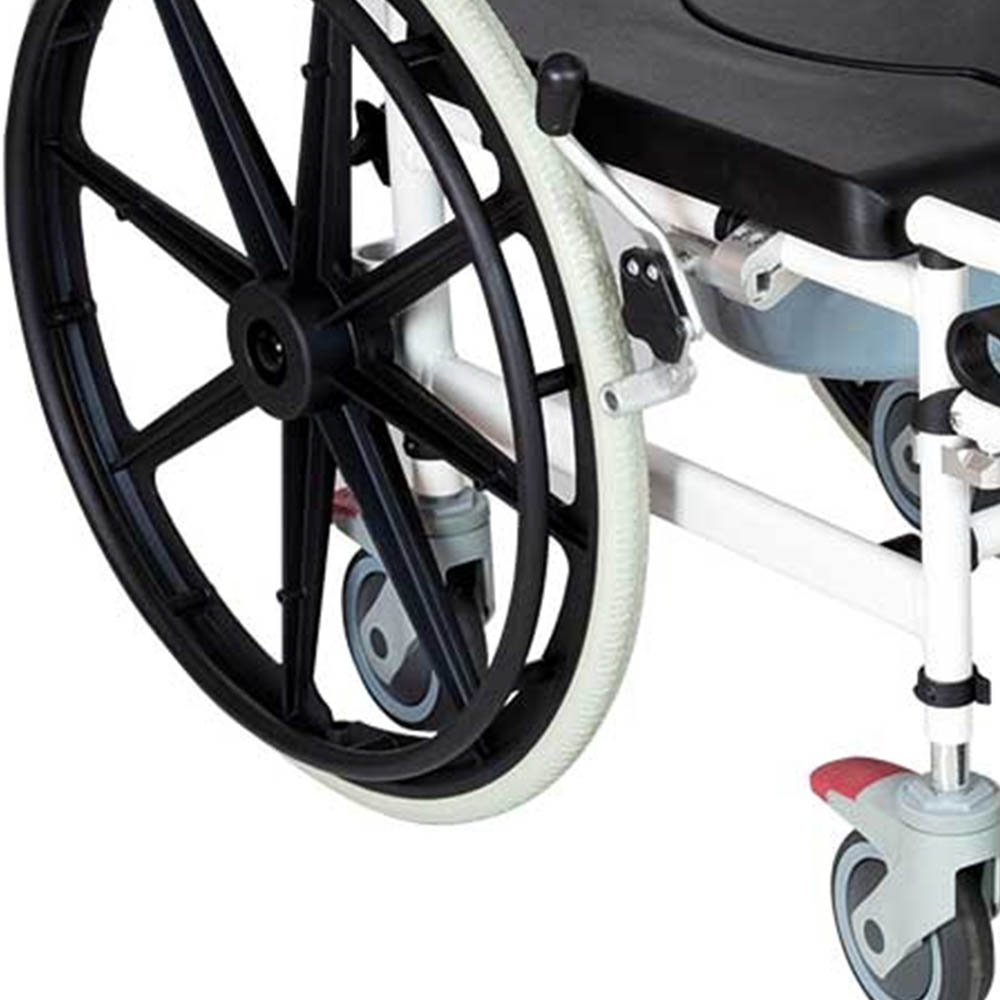 Toilet and shower chairs - Intermed Self-propelled Shower Chair With Removable Toilet In Aluminum