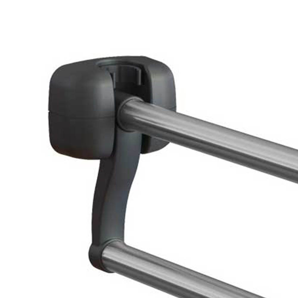 Grab bars for bathroom - Intermed Lux Folding Handle For Bathroom And Toilet In Brushed Steel