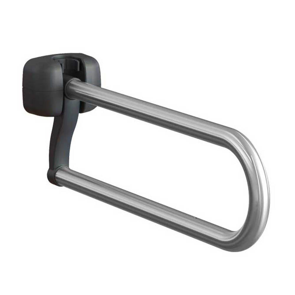 Grab bars for bathroom - Intermed Lux Folding Handle For Bathroom And Toilet In Brushed Steel