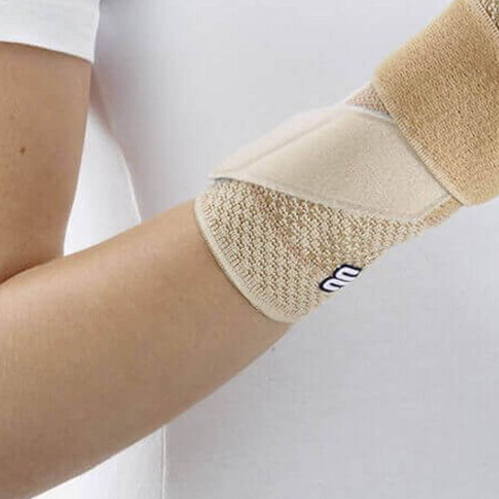 Wrist Braces - Bauerfeind Beige Manutrain Left Wrist Brace For Tendonitis