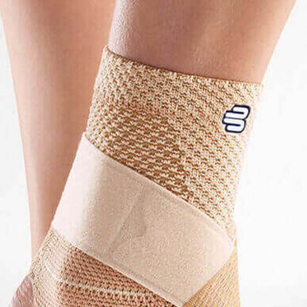 Ankle braces - Bauerfeind Malleotrain S Open Heel Right Beige Stabilizing Compression Ankle Brace