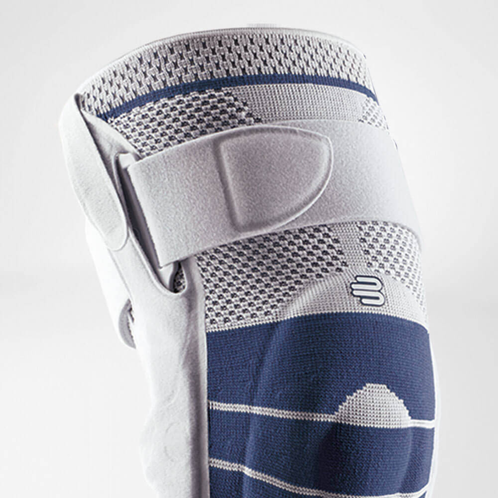 Knee braces - Bauerfeind Genutrain S Black Left Knee Brace With Lateral Stabilizing Stays