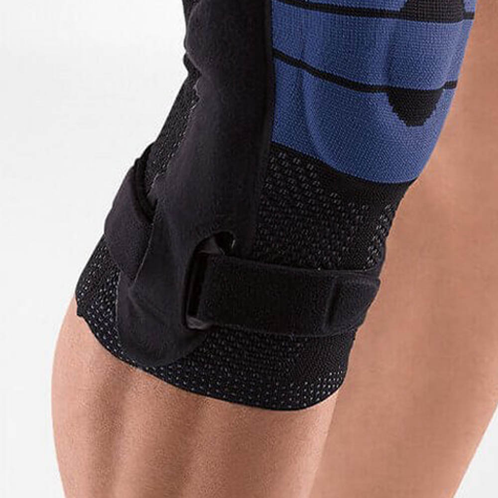 Knee braces - Bauerfeind Genutrain S Black Left Knee Brace With Lateral Stabilizing Stays