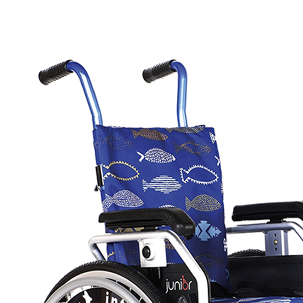 Wheelchairs for the disabled - Intermed Reha Junior Blue Folding Self-propelled Wheelchair For The Disabled