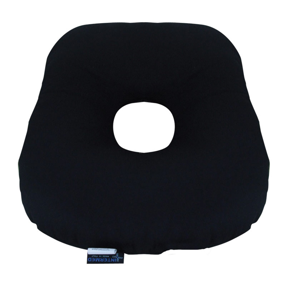 Anti-decubitus cushions - Intermed Easy Donut Pillow In Black Silicone Hollow Fiber