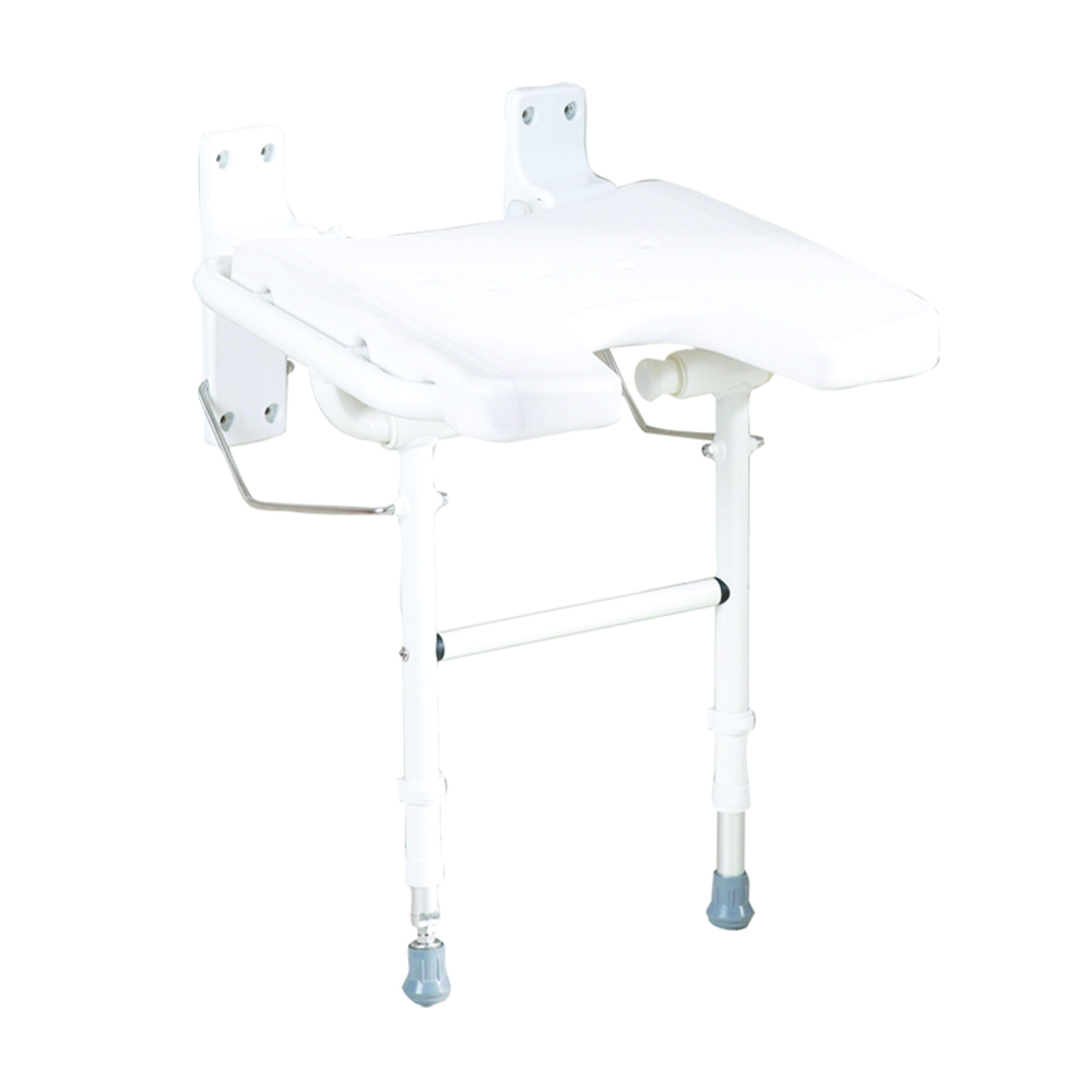 Bath and shower chairs - Intermed Folding Wall Mounted Shower Seat With Legs