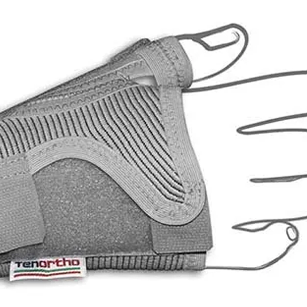 Wrist Braces - Tenortho Left Pf Ii Splinted Wrist Brace With Thumb Grip In Elastic Fabric