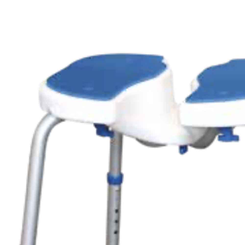 Bath and shower chairs - Intermed Hygienic Shower Stool In Aluminum With Central Opening
