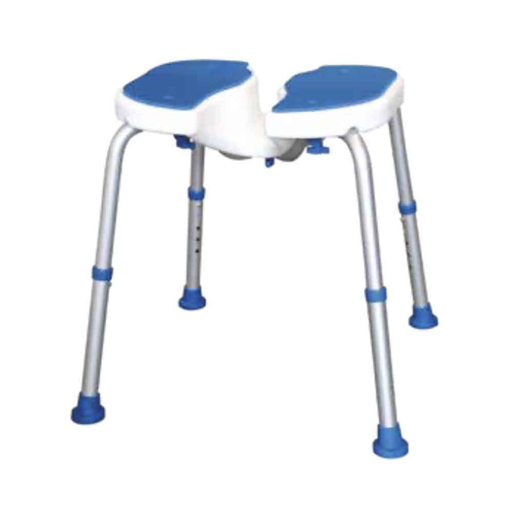 Bath and shower chairs - Intermed Hygienic Shower Stool In Aluminum With Central Opening