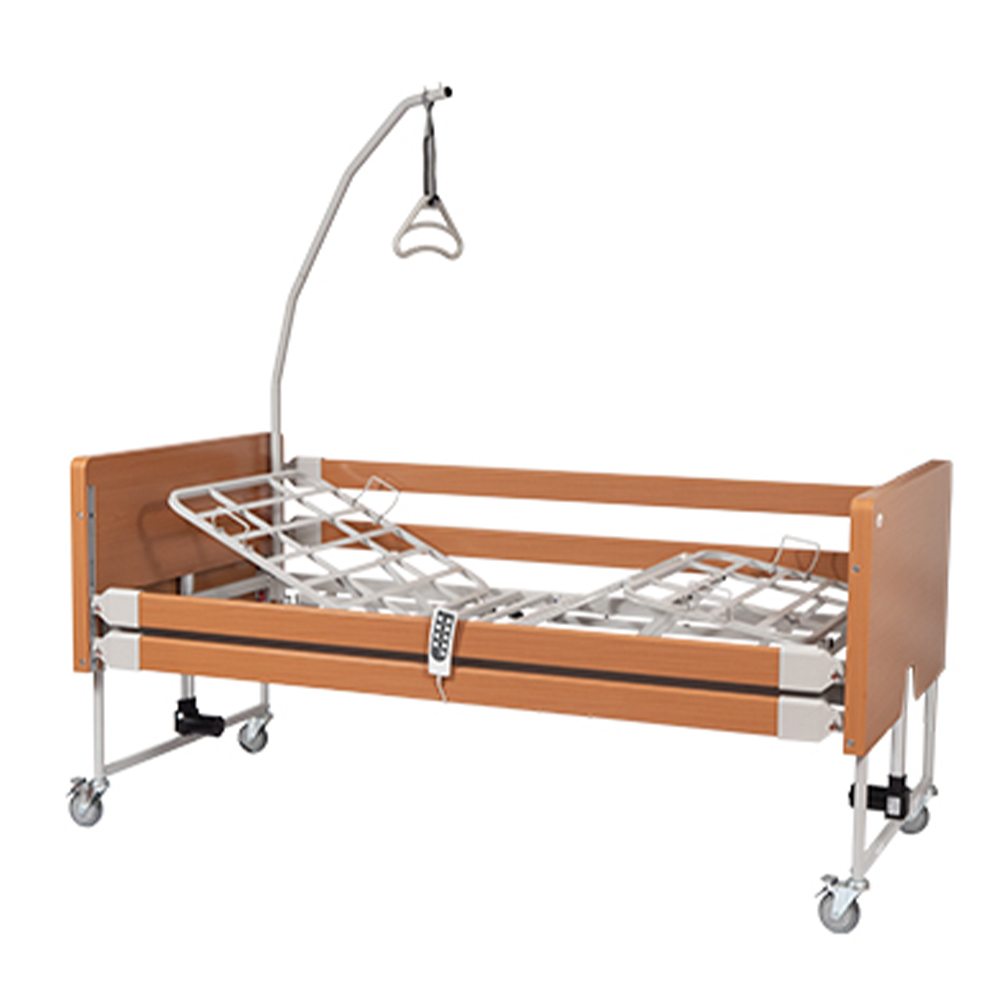 Letti da Degenza - Wimed Letto Degenza Ortopedico Elettrico Disabili Bongo Doghe In Legno