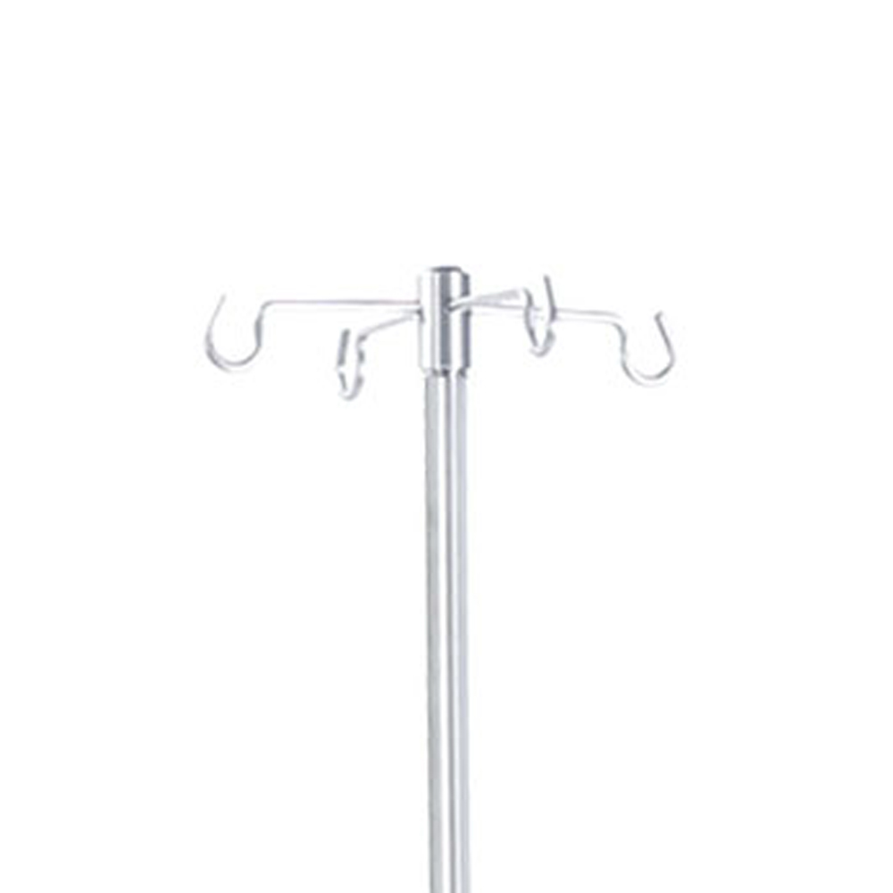 Stretcher Accessories - Skema Stainless Steel Iv Pole With 4 Stainless Steel Hooks For Bc100 Ward Stretcher