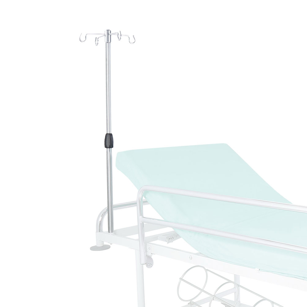 Stretcher Accessories - Skema Stainless Steel Iv Pole With 4 Stainless Steel Hooks For Bc100 Ward Stretcher