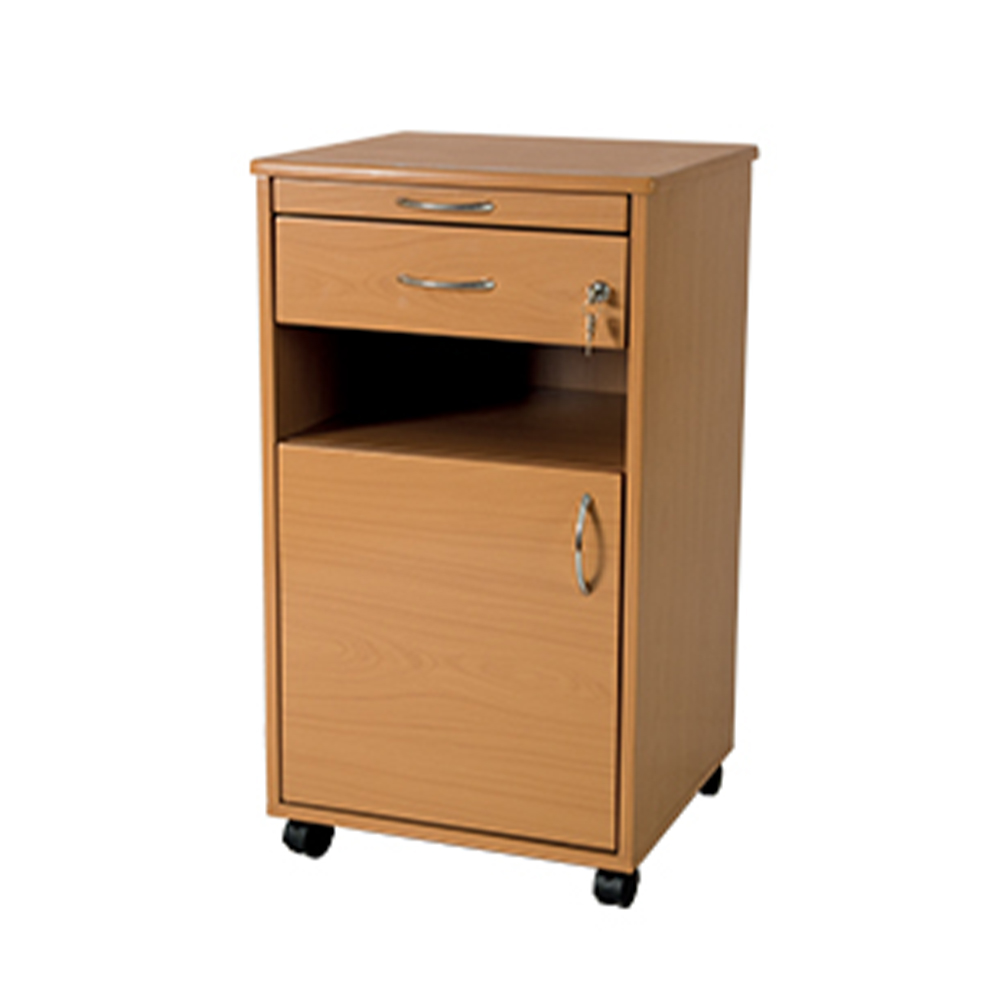 Hospital Bedside Tables - Wimed Wooden Bedside Table With Sliding Table H83x47x47cm