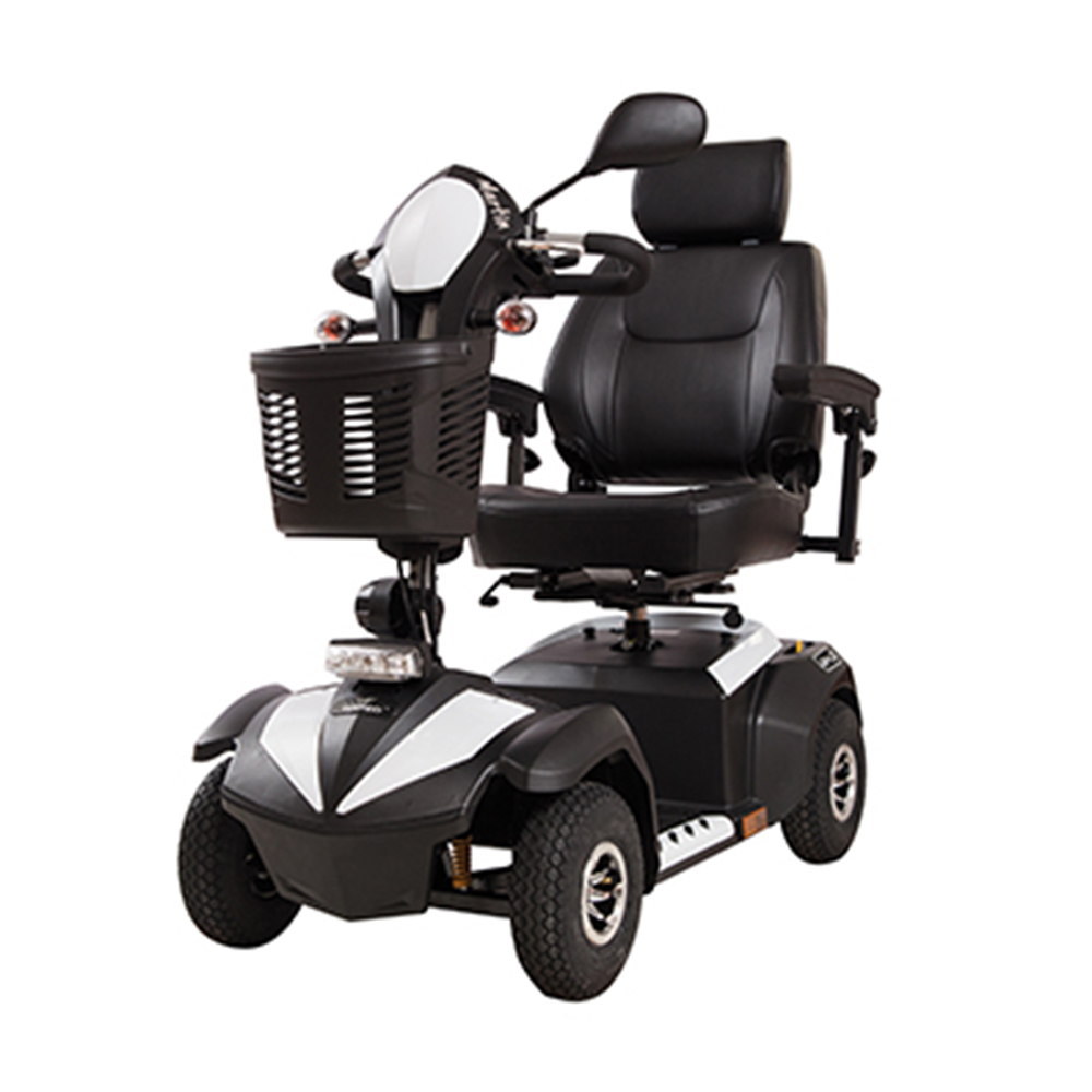 Scooters for the disabled - Wimed Martin White 4-wheel Electric Scooter For The Elderly With Basket