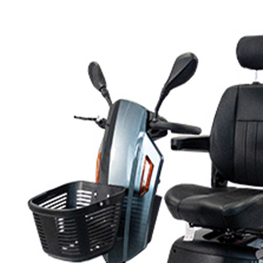Scooters for the disabled - Wimed Fox Electric Scooter For The Elderly, 4 Wheels, Grey, With Basket