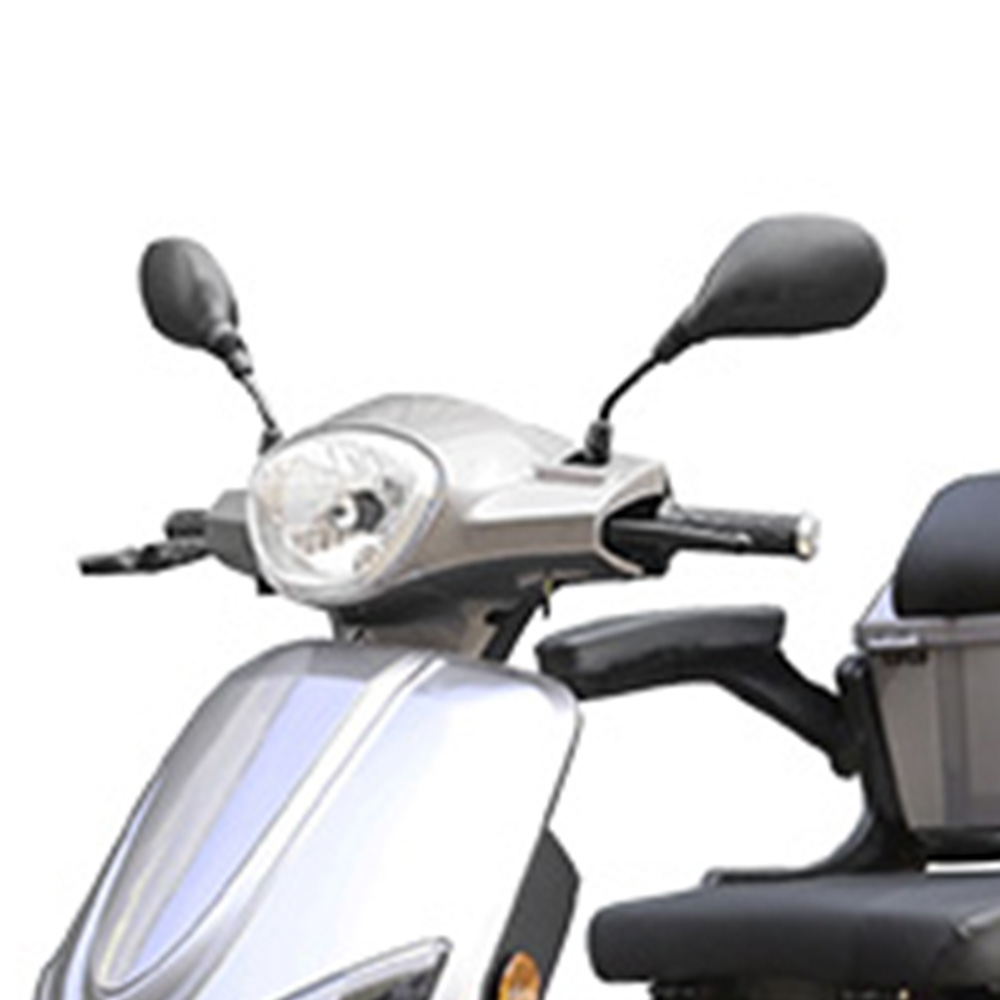 Scooters for the disabled - Wimed Dingo 3-wheel Electric Scooter For The Elderly, Grey, With Top Case