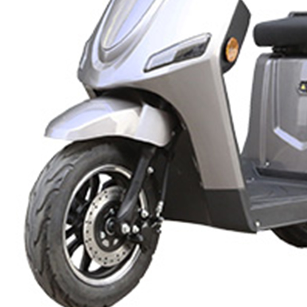 Scooters for the disabled - Wimed Dingo 3-wheel Electric Scooter For The Elderly, Grey, With Top Case