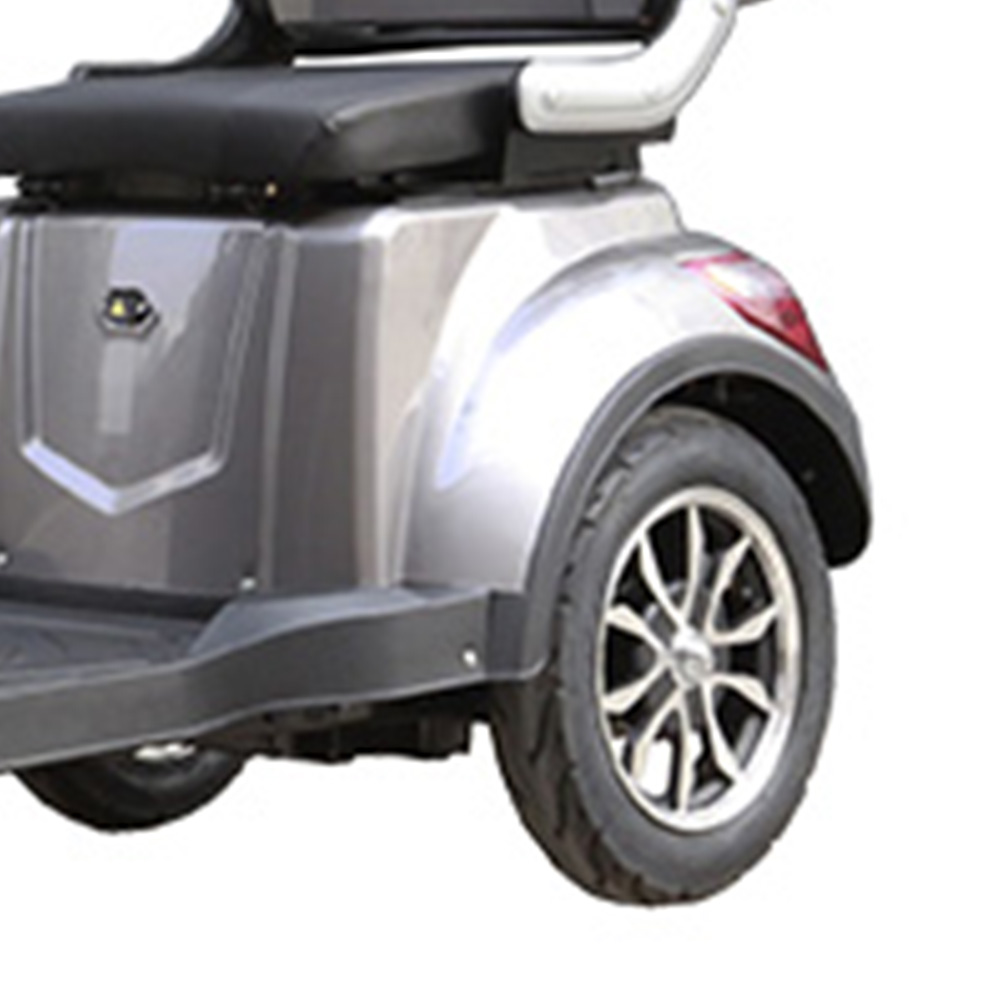 Scooters for the disabled - Wimed Dingo 3-wheel Electric Scooter For The Elderly, Grey, With Top Case