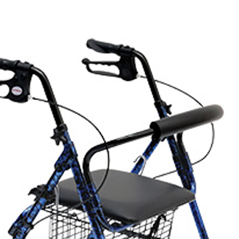 Rollator Walkers - Wimed Rolly Alu Folding Rollator Walker With Seat And Brakes