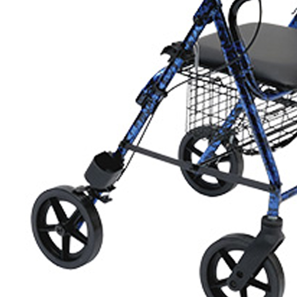 Rollator Walkers - Wimed Rolly Alu Folding Rollator Walker With Seat And Brakes