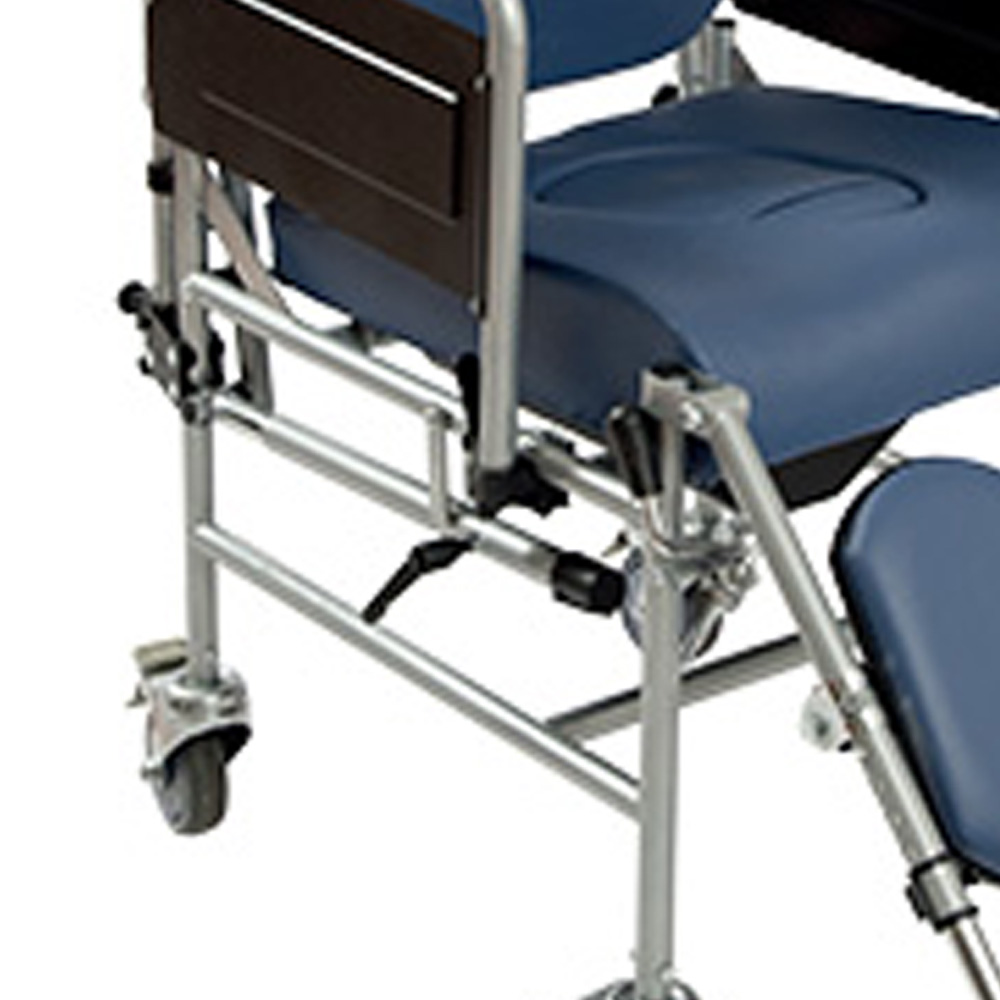 Armchairs and Chairs - Wimed Commode Chair With Reclining Backrest 4 100mm Wheels