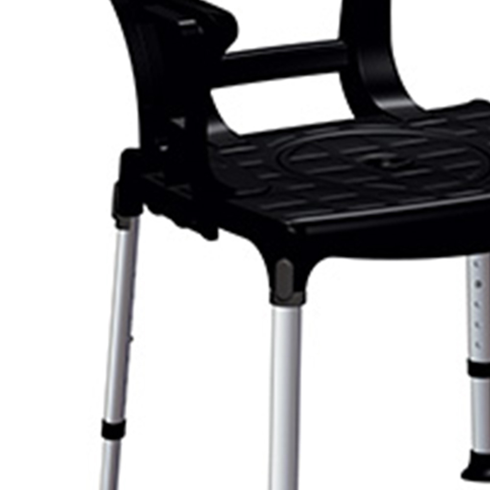 Toilet and shower chairs - Wimed Comfortable King Toilet Chair With Backrest And Black Armrests