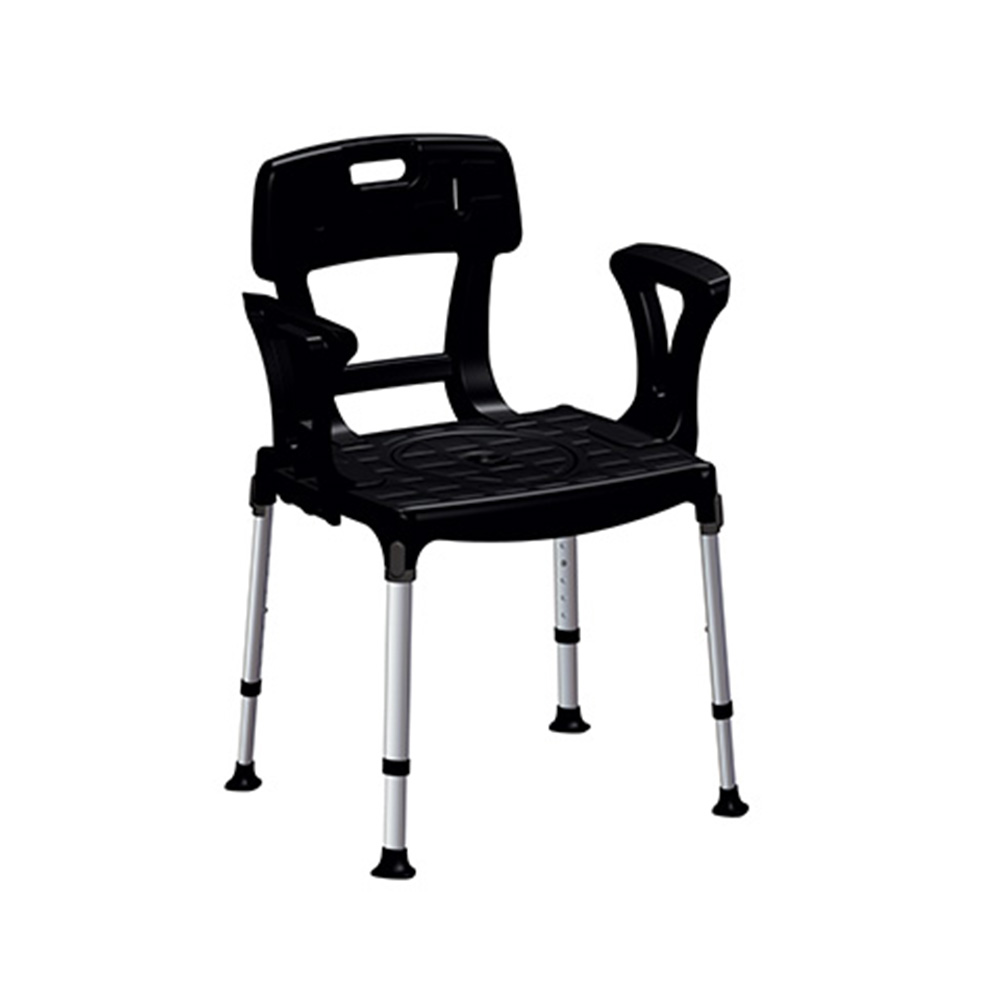 Toilet and shower chairs - Wimed Comfortable King Toilet Chair With Backrest And Black Armrests