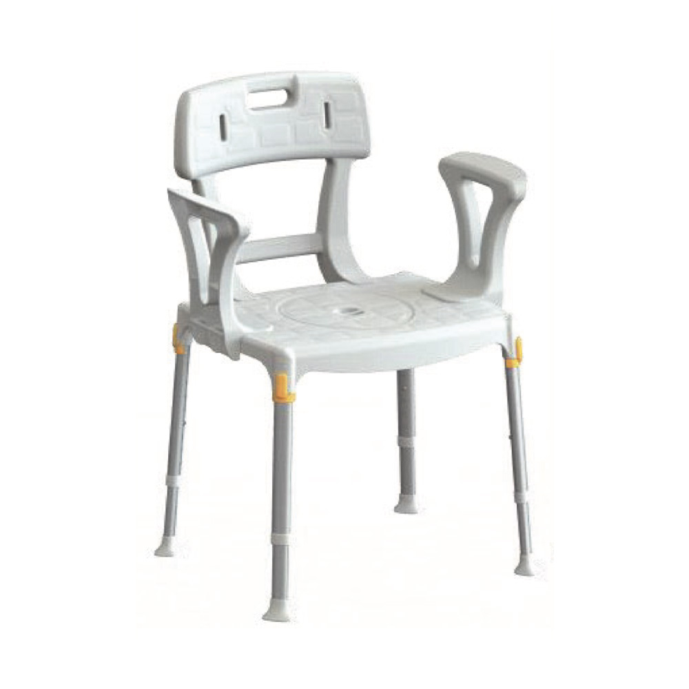 Toilet and shower chairs - Wimed Comfortable King Toilet Chair With Backrest And Armrests White