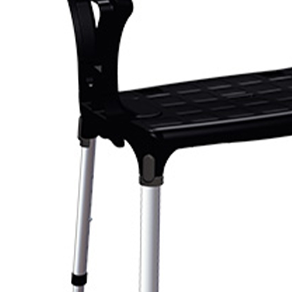 Bath and shower chairs - Wimed Adjustable Shower Chair For Disabled People With Armrests, Black King Size
