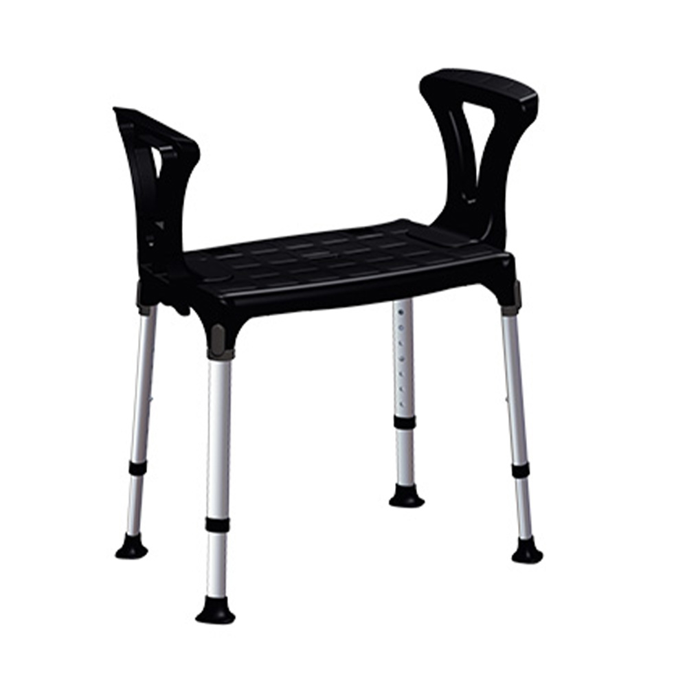 Bath and shower chairs - Wimed Adjustable Shower Chair For Disabled People With Armrests, Black King Size