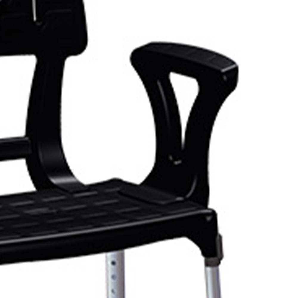 Bath and shower chairs - Wimed Adjustable Shower Chair For Disabled People With Backrest And Armrests, Black King