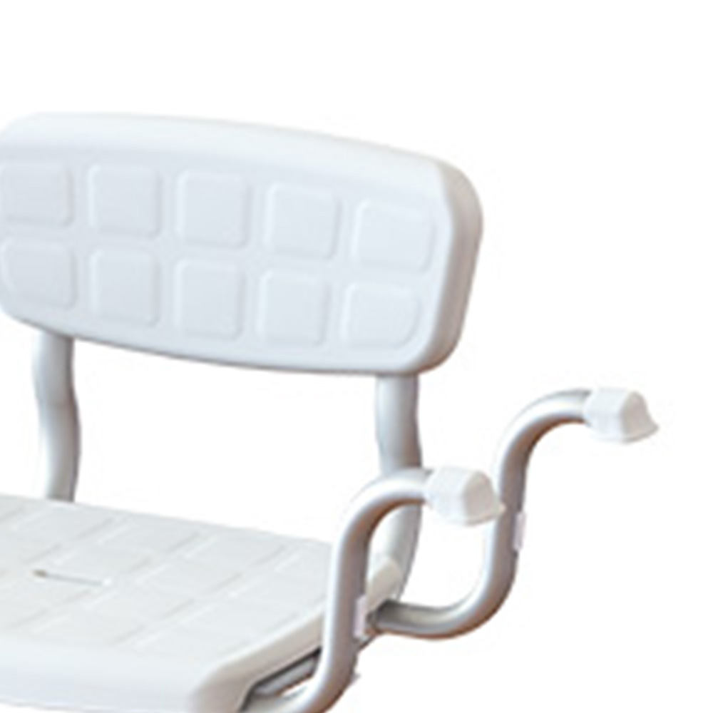 Bath and shower chairs - Wimed Adjustable King Size White Wheelchair Tub Seat With Backrest