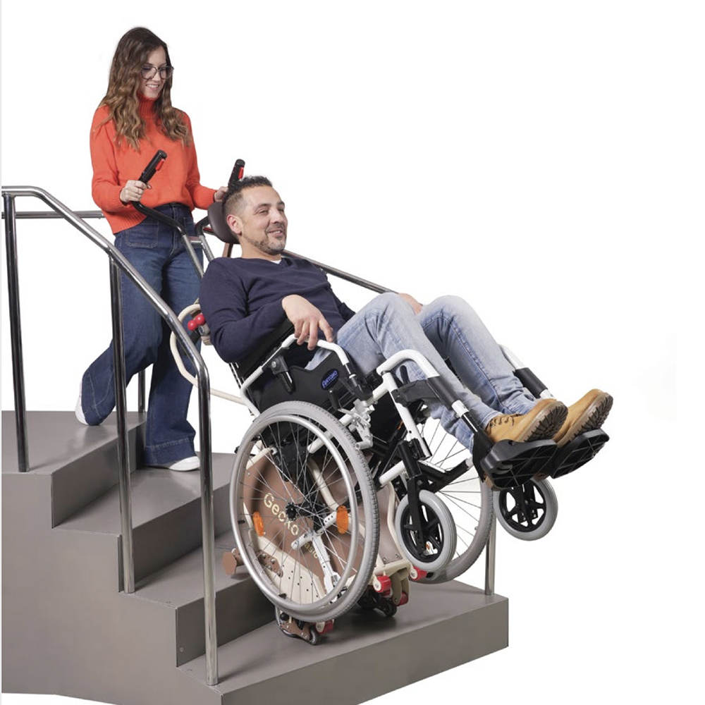 Stairlift - Antano Montascale A Ruote Antiribaltamento Gecko Basic Portata 160kg