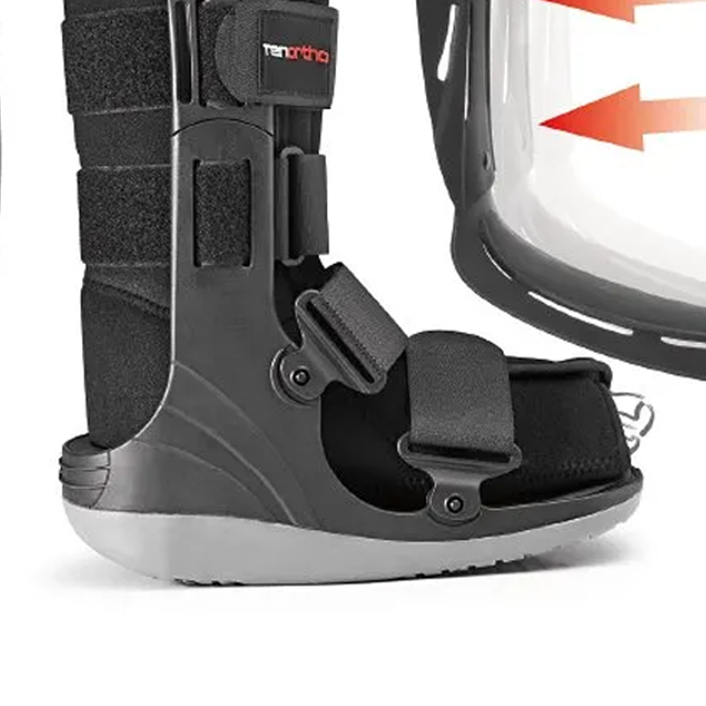 Foot braces - Tenortho To4301 High Semi-rigid Pneumatic Boot Foot Brace