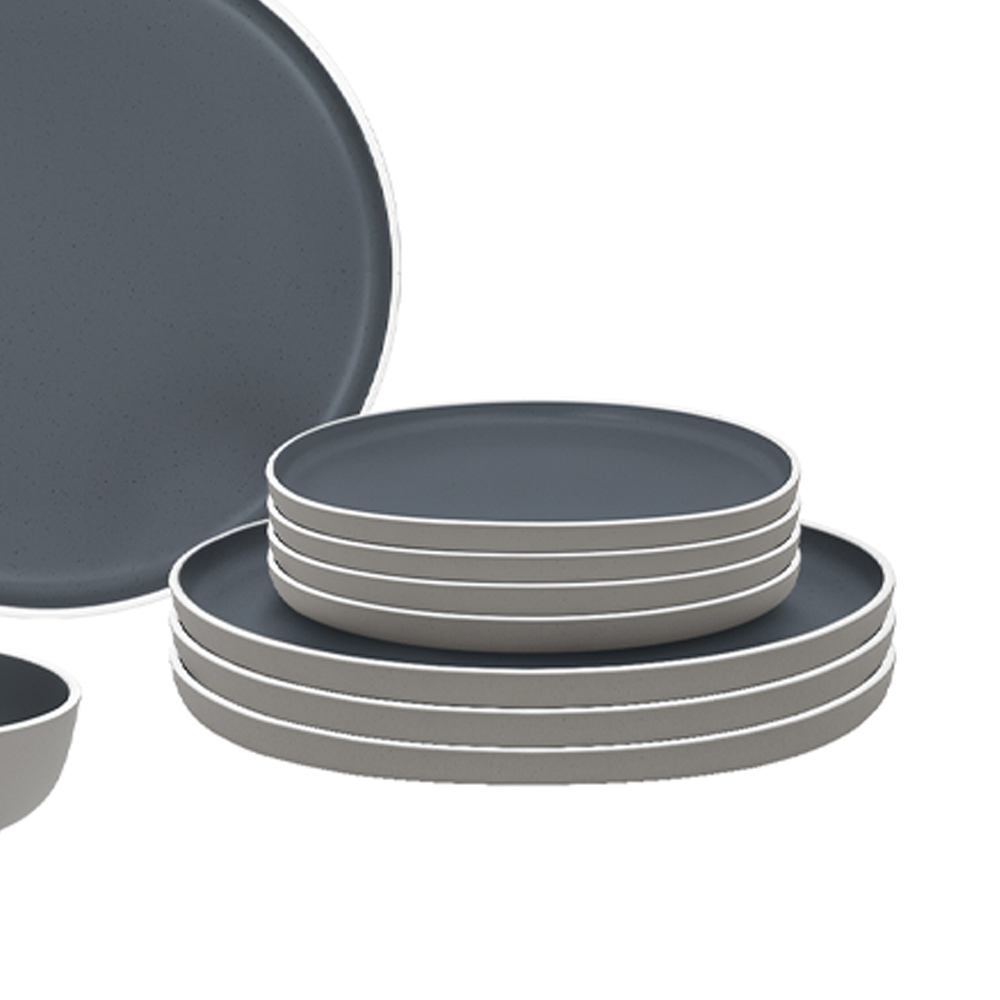 Tableware set - Brunner Midday Trilogy Dark 12-piece Melamine Dinnerware Set