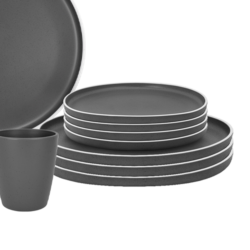 Tableware set - Brunner Melamine Dinnerware Set Lunch Box Dolomit Grey