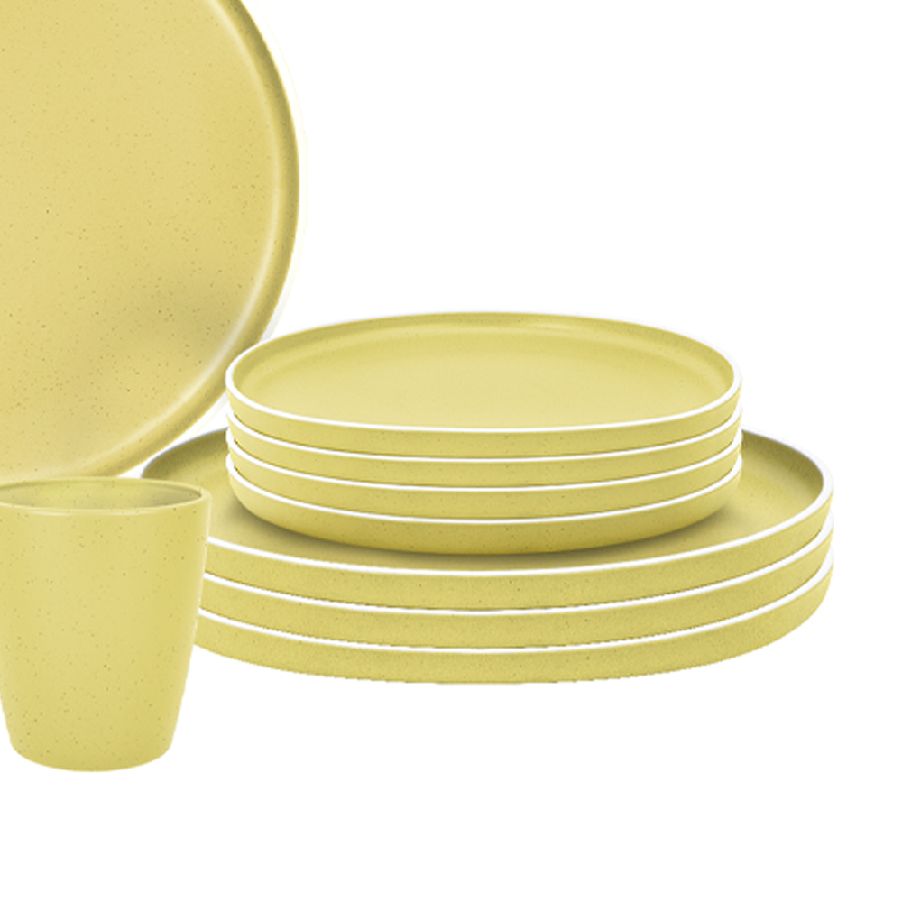 Tableware set - Brunner Dolomit Yellow Melamine Lunch Box Dinnerware Set