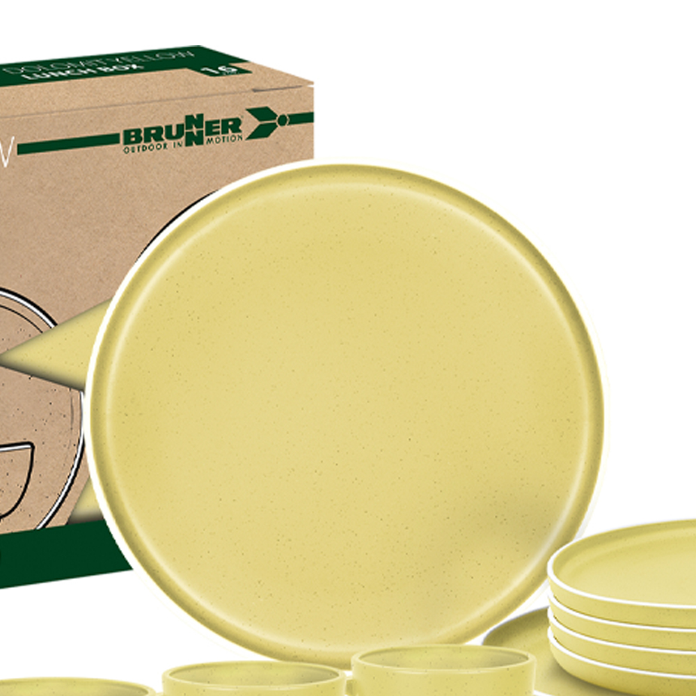 Tableware set - Brunner Dolomit Yellow Melamine Lunch Box Dinnerware Set