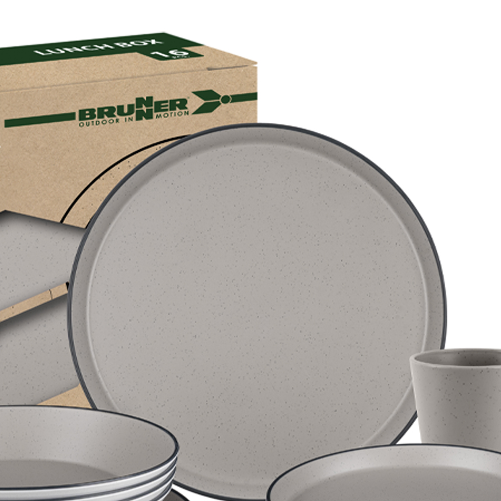 Tableware set - Brunner Melamine Dinnerware Set Lunch Box Iconic Compack