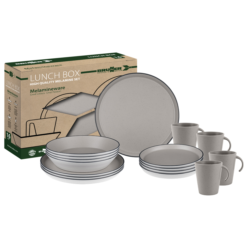 Tableware set - Brunner Melamine Dinnerware Set Lunch Box Iconic Compack