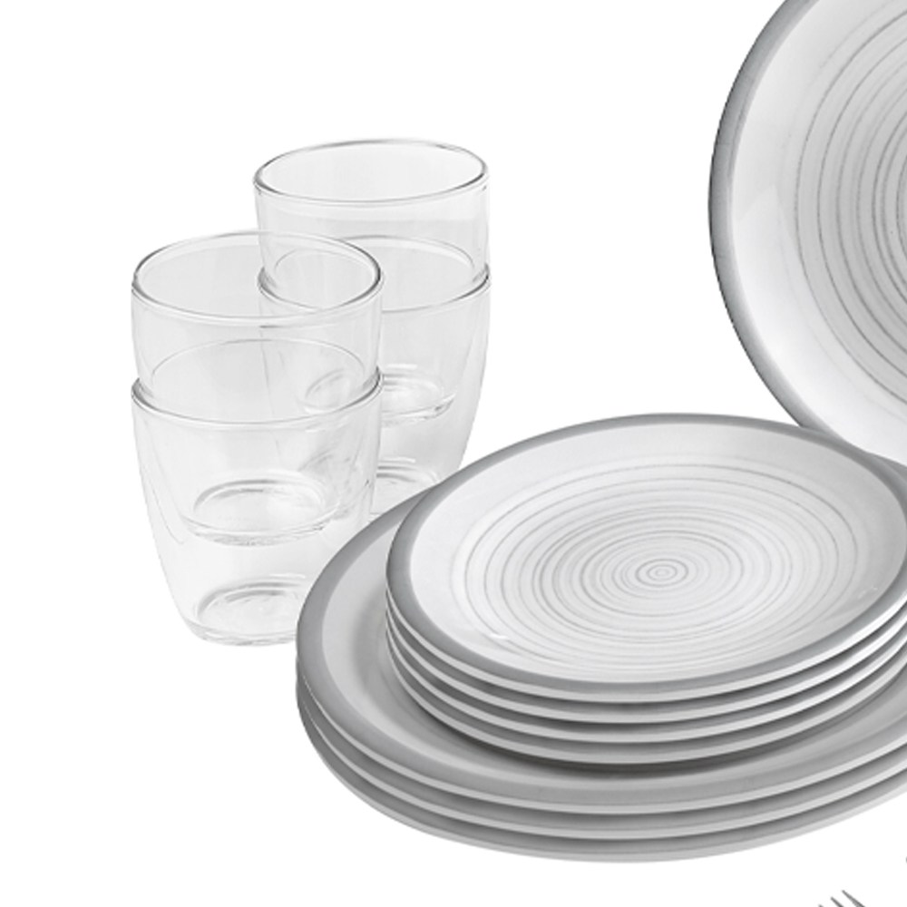 Tableware set - Brunner Bellagio All Inclusive 36-piece Melamine Dinnerware Set