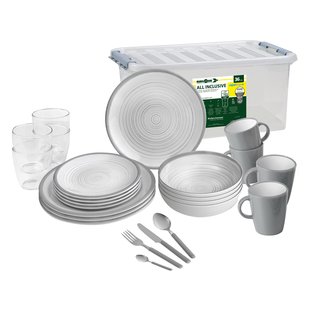 Tableware set - Brunner Bellagio All Inclusive 36-piece Melamine Dinnerware Set